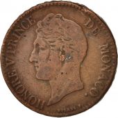 Monaco, Honore V,5 Centimes,Cinq,1837,Monaco,TB,Cuivre,KM:95.2a,Gadoury MC102