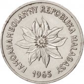 Madagascar, 2 Francs, 1965, Paris, SUP, Stainless Steel, KM:9