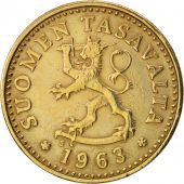 Finland, 10 Pennia, 1963, AU(55-58), Aluminum-Bronze, KM:46