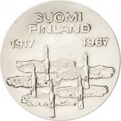 Finland, 10 Markkaa, 1967, AU(55-58), Silver, KM:50