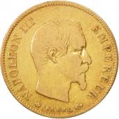 France, Napoleon III,10 Francs, 1860, Strasbourg, TB+, Or, KM 784.4, Gad 1014