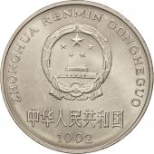 CHINA, PEOPLES REPUBLIC, Yuan, 1992, SUP, Nickel plated steel, KM:337