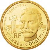 Vme Rpublique, 500 Francs Or Pierre de Coubertin, 1991, KM 1000