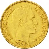Colombie, Rpublique, 5 Pesos Or 1924 B, KM 201.1