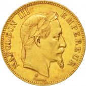 Second Empire, 100 Francs Or Napolon III, tte laure, 1869 BB, KM 802.2