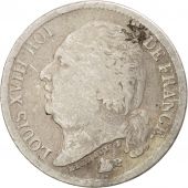 Louis XVIII, 1/2 Franc 1823 B, Rouen, KM 708.2