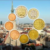 Slovaquie, Srie de 8 pices, 1 Centime  2 Euro, 2009
