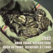 Belgium, Euro Set of 8 coins + 5 coins, Adieu au Franc, Bienvenue  lEuro, 2002