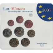Germany, 5 x Euro Set of 8 coins, 5 Mints, 2005 ADFGJ