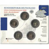 Germany, Euro Set of 5 x 2 Euro, 2006 ADFGJ