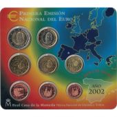 Spain, Euro Set of 8 coins, 2002