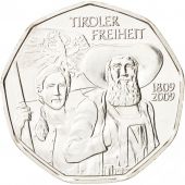 Austria, 5 Euro, 2009, Vienna, KM:3177, SPL, Silver