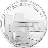FRANCE, Monnaie de Paris, 10 Euro, Le Corbusier, 2015, MS(65-70), Silver