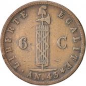 Haiti, 6 Centimes, 1846, EF(40-45), Copper, KM:28