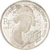 France, 10 Francs-1.5 Euro, Utamaro, 1997, EF(40-45), Silver, KM:1297