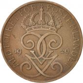 Sude, Gustaf V, 5 re, 1929, TTB, Bronze, KM:779.2