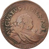 Pologne, August III, Solidus, Szelag, Schilling, 1754, TB+, Cuivre, KM:145