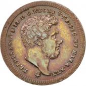 tats italiens, NAPLES, Ferdinando II, 2 Tornesi, 1843, TTB+, Cuivre, KM:327
