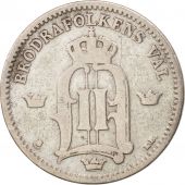 Sweden, Oscar II, 25 re, 1881, EF(40-45), Silver, KM:739