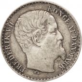 Danish West Indies, Frederik VII, 3 Cents, 1859, Altona, TTB, Argent, KM:64