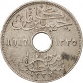 Egypt, Hussein Kamil, 10 Milliemes, 1917, EF(40-45), Copper-nickel, KM:316