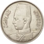 gypte, Farouk, 10 Piastres, 1937, British Royal Mint, TTB, Argent, KM:367