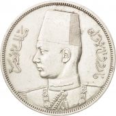 gypte, Farouk, 10 Piastres, 1939, British Royal Mint, TTB, Argent, KM:367