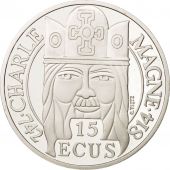 France, 100 Francs-15 Ecus, 1990, Charlemagne, Paris, FDC, Argent, KM:989