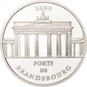 France, 100 Francs-15 Ecus, 1993, Porte de Brandebourg, MS, Silver, KM:1032