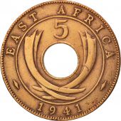 EAST AFRICA, George VI, 5 Cents, 1941, TTB, Bronze, KM:25.1