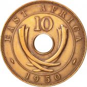 EAST AFRICA, George VI, 10 Cents, 1950, TTB, Bronze, KM:34