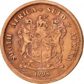 South Africa, Cent, 1995, AU(55-58), Copper Plated Steel, KM:132