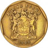 South Africa, 50 Cents, 1996, Pretoria, EF(40-45), Bronze Plated Steel, KM:163