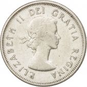 Canada, Elizabeth II, 25 Cents, 1959, Royal Canadian Mint, Ottawa, TTB, Argent