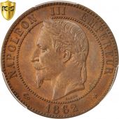 France, Napoleon III, 10 Centimes, 1862, Strasbourg, PCGS, MS64BN,SPL+, KM:798.2