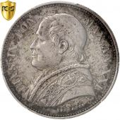tats italiens, Pius IX, 2-1/2 Lire, 1867, Roma, PCGS, AU50, KM:1384
