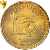 Monaco, Louis II, Franc, 1926, Poissy, PCGS, MS66+, FDC+,Aluminum-Bronze, KM:114
