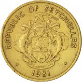 Seychelles, 10 Cents, 1981, British Royal Mint, EF(40-45), Brass, KM:44