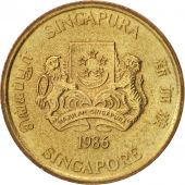 Singapore, 5 Cents, 1986, British Royal Mint, MS(60-62), Aluminum-Bronze, KM:50
