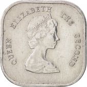 East Caribbean States, Elizabeth II, 2 Cents, 1981, EF(40-45), Aluminum, KM:11