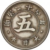 Japon, Mutsuhito, 5 Sen, 1893, TTB, Copper-nickel, KM:19