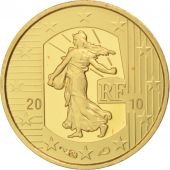 France, 5 Euro, Semeuse, 2010, MS(65-70), Gold, KM:1674