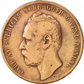 Sude, Carl XV Adolf, 5 re, 1872, TB+, Bronze, KM:707