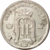 Sweden, Oscar II, 50 re, 1875, VF(30-35), Silver, KM:740