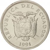 Ecuador, 50 Sucres, 1991, MS(63), Nickel Clad Steel, KM:93