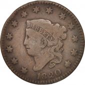 tats-Unis, Coronet Cent, 1820, U.S. Mint, TB, Cuivre, KM:45