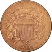 tats-Unis, 2 Cents, 1866, U.S. Mint, Philadelphia, TB+, Copper-Tin-Zinc, KM:94