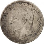 Monnaie, France, Napoleon III, Napolon III, 2 Francs, 1866, Strasbourg, B+