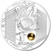France, Monnaie de Paris, 10 Euro, UEFA Euro 2016, Tte, 2016, FDC, Argent