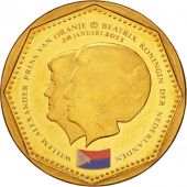 Netherlands Antilles, 5 Gulden, 2013, MS(63), Brass plated steel